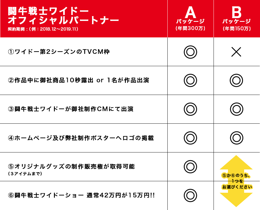 年間オフィシャルサポーター詳細